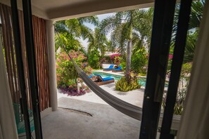 Room, 2 Twin Beds, Pool View | Terrace/patio - Blue Palm Bacalar (Bacalar)