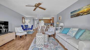 Smart TV, DVD player, books