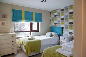 3 bedrooms, iron/ironing board, travel cot, WiFi