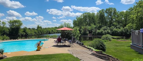 A heated pool