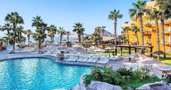 Outdoor pool, a heated pool