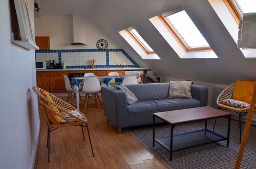 Wimereux:  Beau logement lumineux ; 3 chambres avec vue sur mer