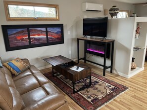 TV connectée, cheminée
