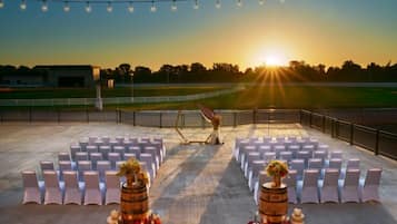 Outdoor wedding area