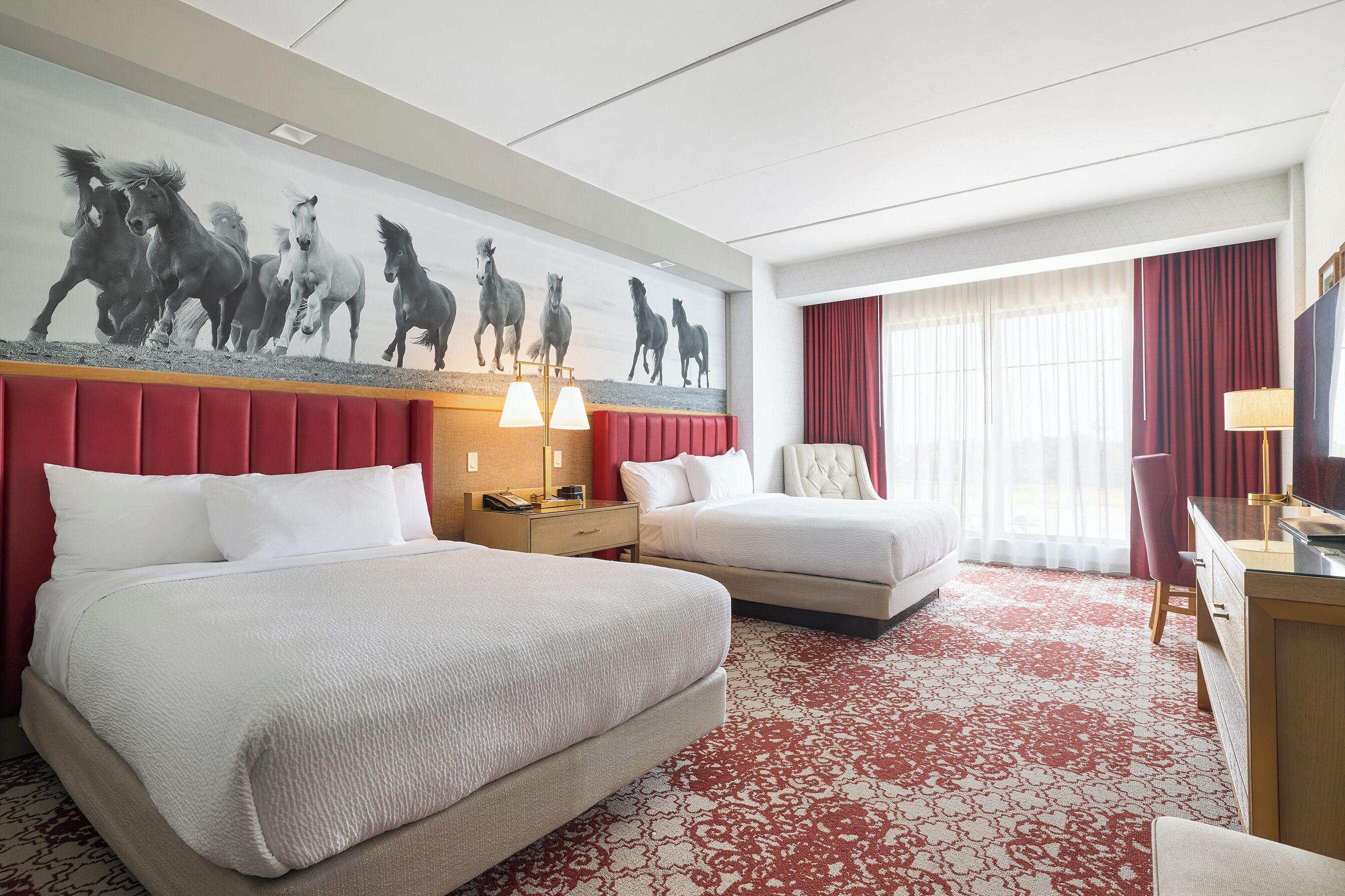 Habitación ejecutiva doble, 2 camas de matrimonio | Escritorio y espacio para trabajar con un portátil