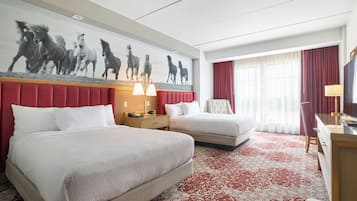 Executive Double Room, 2 Queen Beds | 1 bedroom, desk, laptop workspace, soundproofing