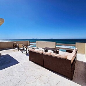 Terrace/patio - Ocean view apartment with rooftop (Tijuana)