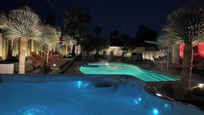 Outdoor pool, a heated pool - Designer Wexler Oasis with Saltwater Pool & Spa (Palm Springs)