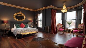 Premium bedding, individually decorated, individually furnished, desk