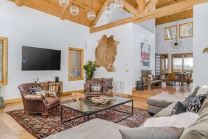 TV, fireplace, video games, books