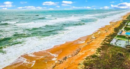 Beachfront Condo with Ocean View Balcony, AC, WiFi, & Shared Pool - Snowbirds OK