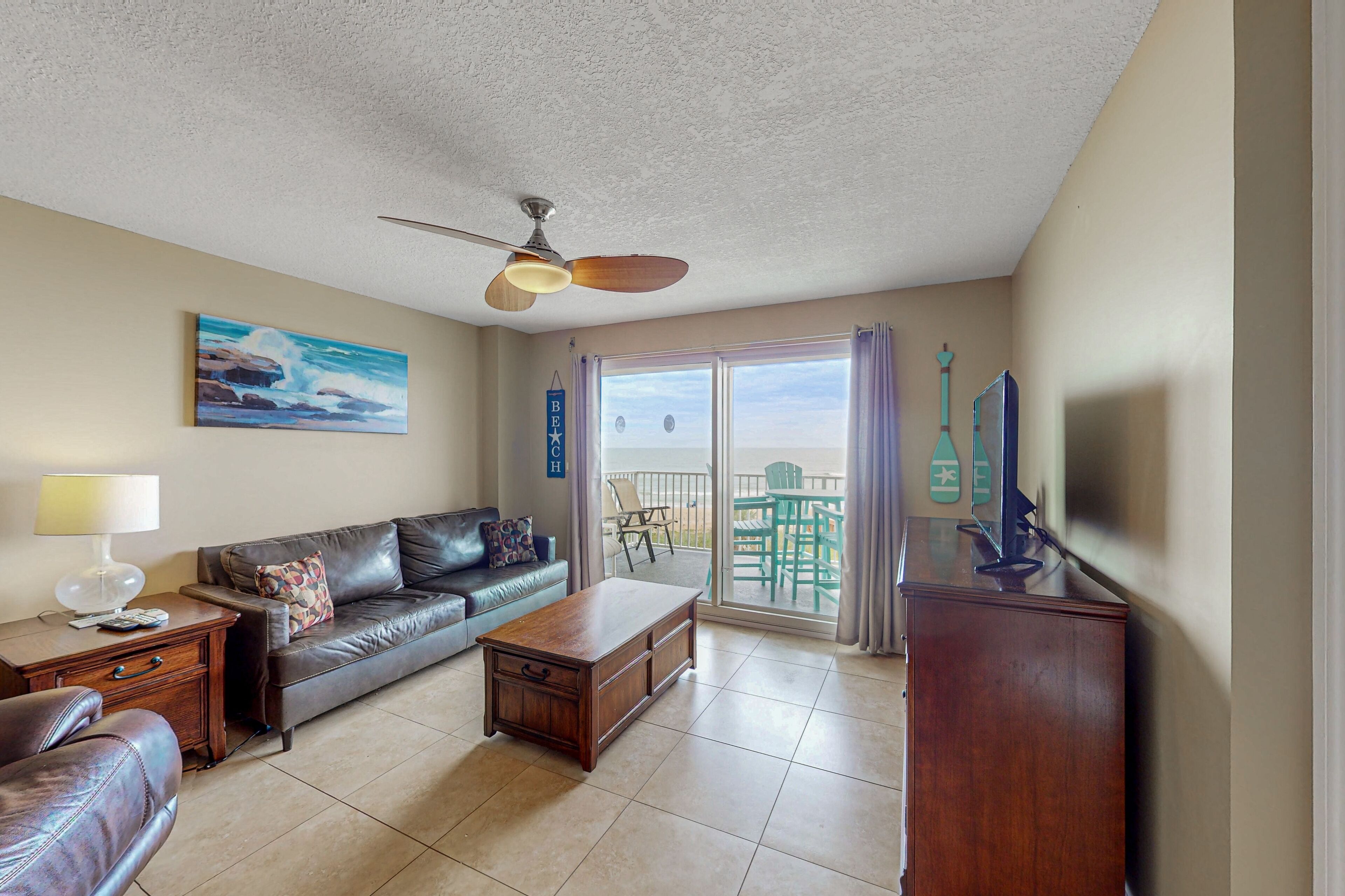 Beachfront Condo with Ocean View Balcony, AC, WiFi, & Shared Pool - Snowbirds OK