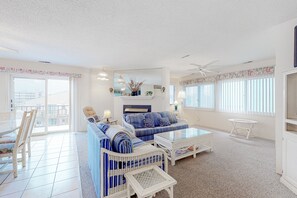 TV, fireplace, DVD player