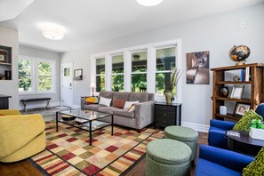 TV - Family Home with Porch & Deck, Private Hot Tub, Firepit, & Fast WiFi - 1 Dog OK (Three Oaks)