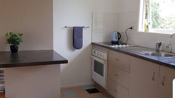 Fridge, microwave, oven, electric kettle