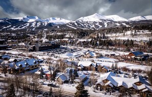 Aerial view - Cozy Cottage on Main Street! 1 Min walk to Gondola! New AC and Furnace Heat! (Breckenridge)