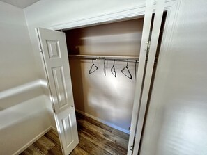 Storage space in each bedroom
