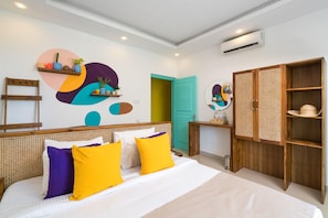 Deluxe Double Room, Partial Ocean View | Desk, laptop workspace, WiFi, bed sheets - Outpost Weligama Beachfront (Weligama)