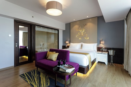 Luxury-Studiosuite | Bettwäsche aus ägyptischer Baumwolle, hochwertige Bettwaren. Svenska Design Hotel