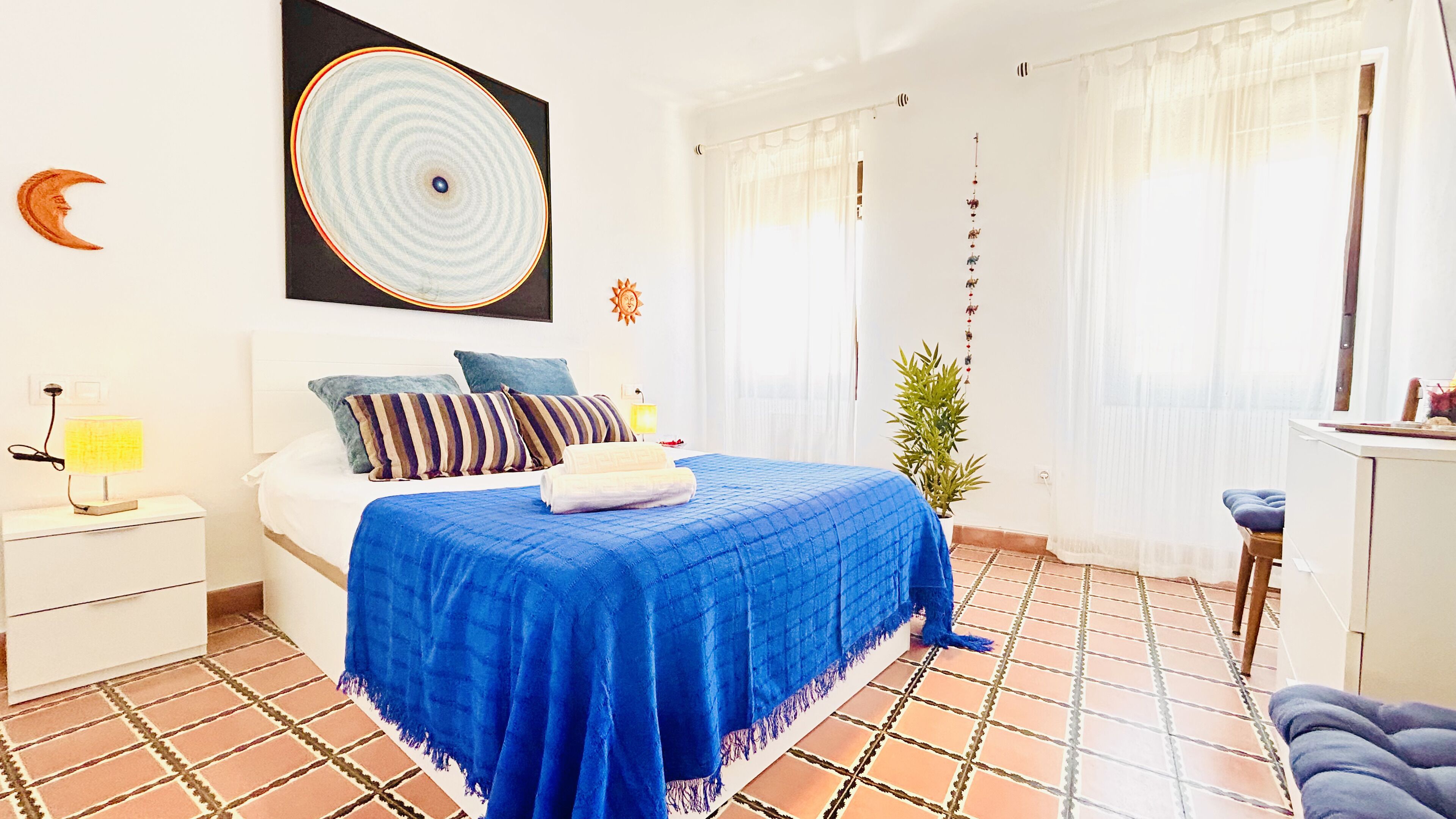 2 bedrooms, iron/ironing board, free WiFi, bed sheets