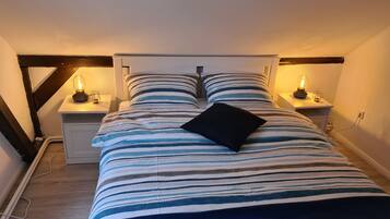2 bedrooms, iron/ironing board, travel crib, WiFi