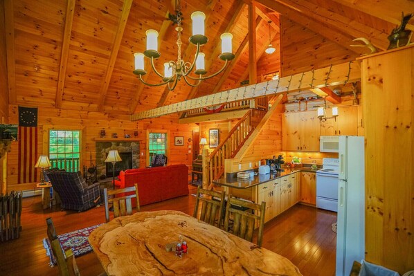 Interior - Cabin on 66 private acres with hiking trails (Butler)