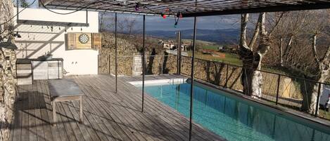 A heated pool