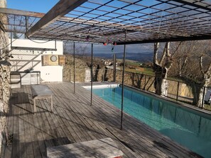 A heated pool