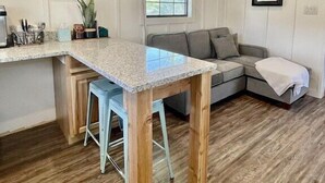 Interior - On Twisted Sisters Loop, New Tiny Cabin w/ Deck & River Frontage, Pet Friendly! (Leakey)