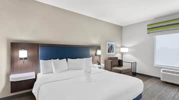 Room, 1 King Bed, Accessible, Bathtub | Desk, laptop workspace, blackout curtains, iron/ironing board