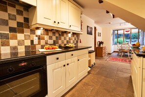 Fridge, microwave, oven, electric kettle