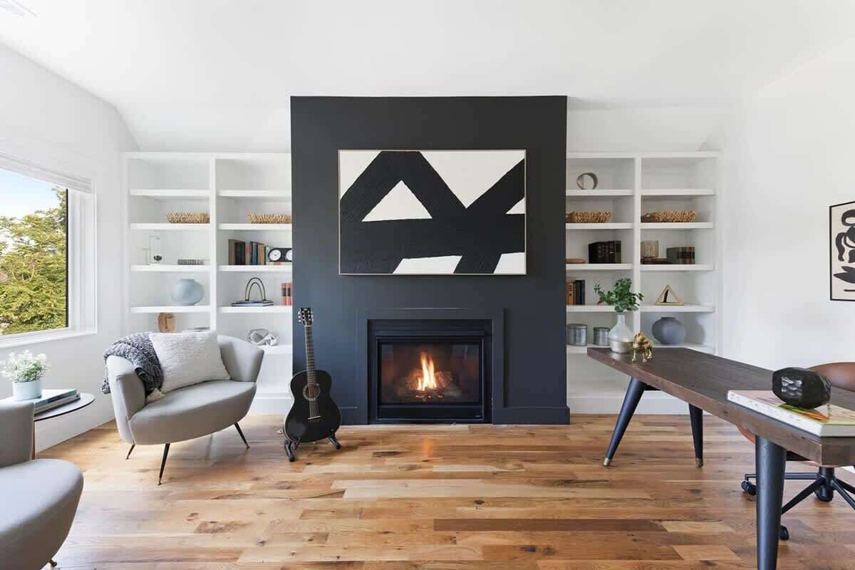 "The master suite includes a separate office with a large desk and a gas fireplace, providing a comfortable space to work if you need to while on vacation.