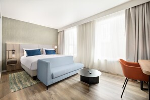 1 bedroom, desk, laptop workspace, iron/ironing board