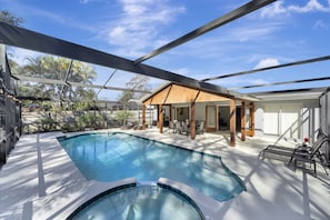 Outdoor pool, a heated pool