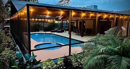 Contemporary Home with heated LARGE POOL and SPA