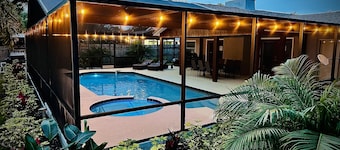 Contemporary Home with heated LARGE POOL and SPA