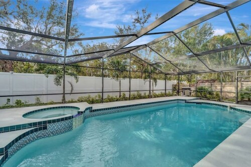 Contemporary Home with heated LARGE POOL and SPA