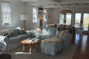 Smart TV, fireplace, DVD player, video library