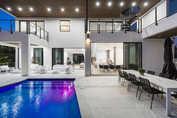 Outdoor pool, a heated pool - 6BR Villa Summercrest (Miami Shores)