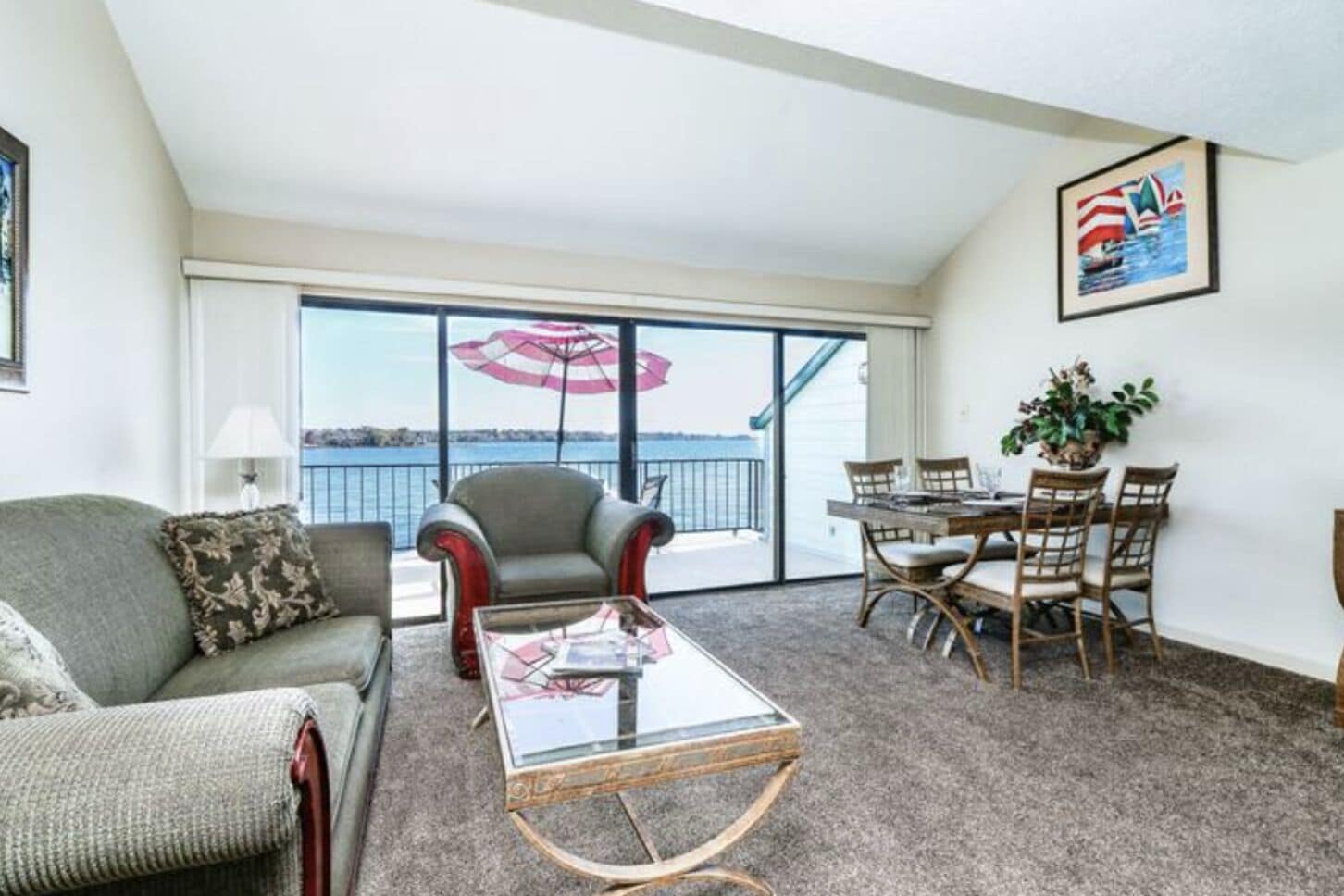 TV, fireplace, DVD player, books