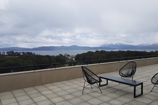 Outdoor banquet area