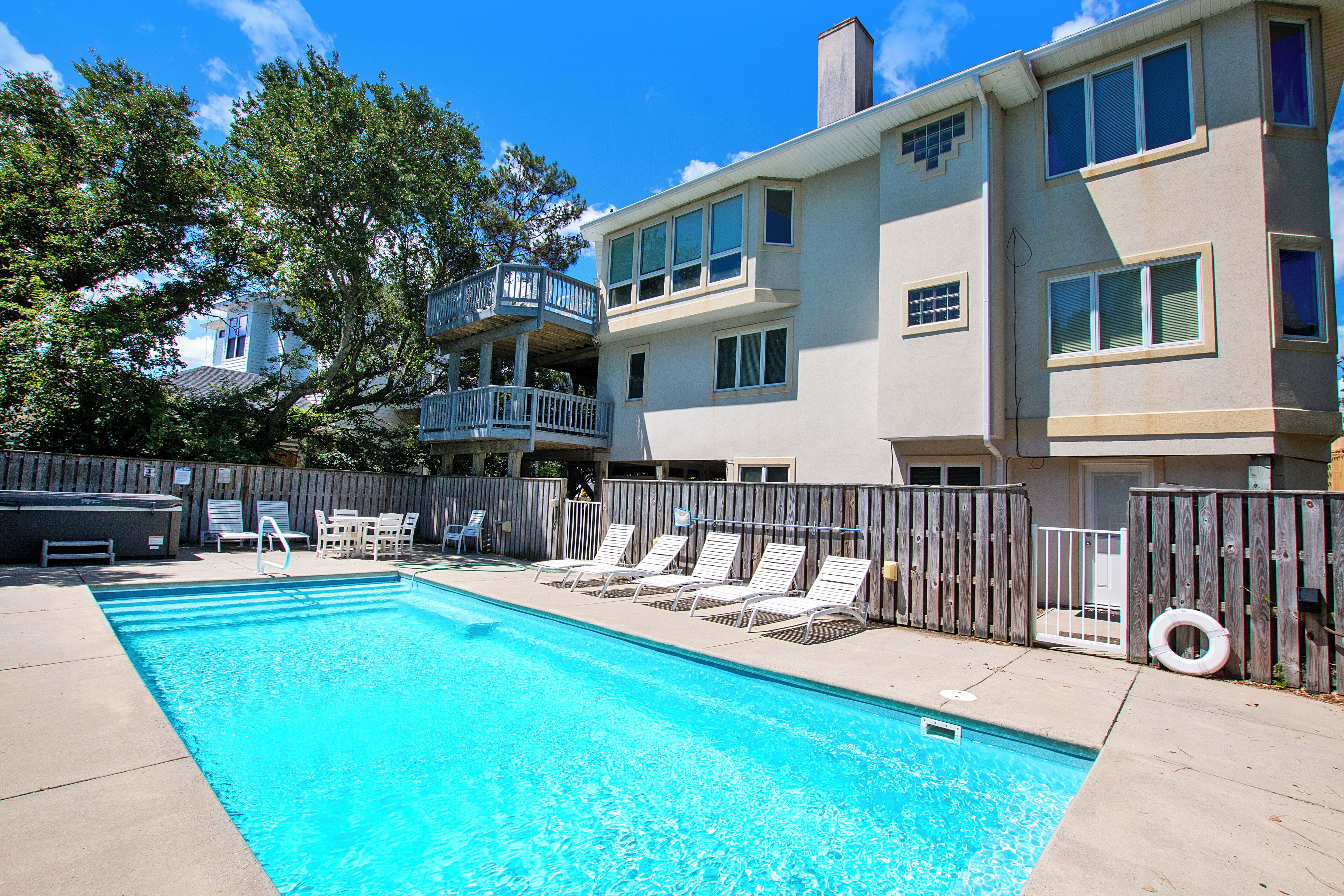 A heated pool