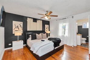 3 habitaciones, tabla de planchar con plancha, wifi y ropa de cama 