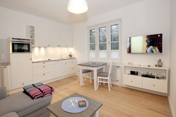 TV, stereo - Badestraße 94, Whg. 2, Haus am Walde - vacation apartment in Wyk with 2 rooms on (Wyk auf Föhr)