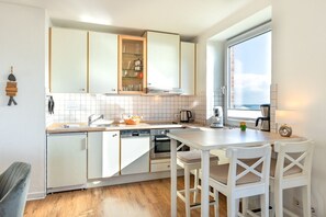 Oven, dishwasher, coffee/tea maker, toaster