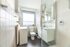 Shower, hair dryer