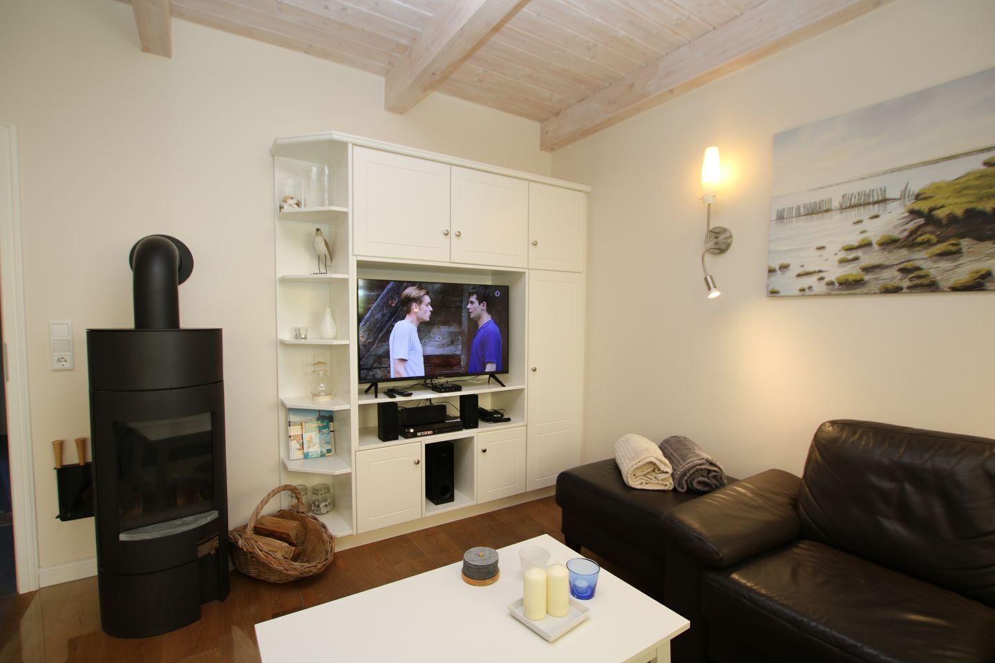 TV, fireplace, DVD player, stereo