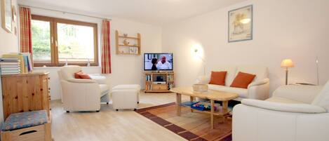 TV, DVD player, stereo