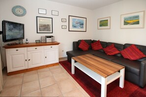 TV, DVD player, stereo