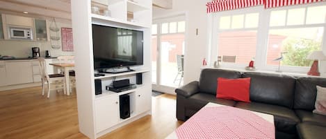 TV, fireplace, DVD player, stereo